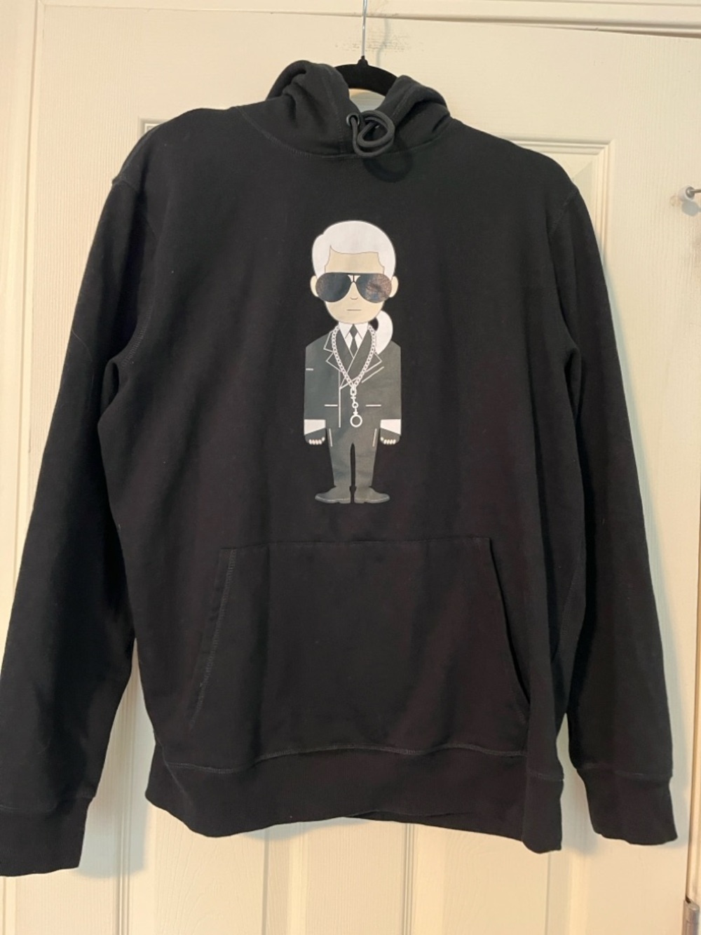 Karl Lagerfeld Black Hooded Pullover New!!!